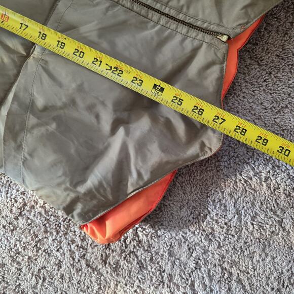 Vintage Kmart Reversible Down Hunting Vest Mens M Beige Orange Full Zip Gorpcore - Picture 11 of 11
